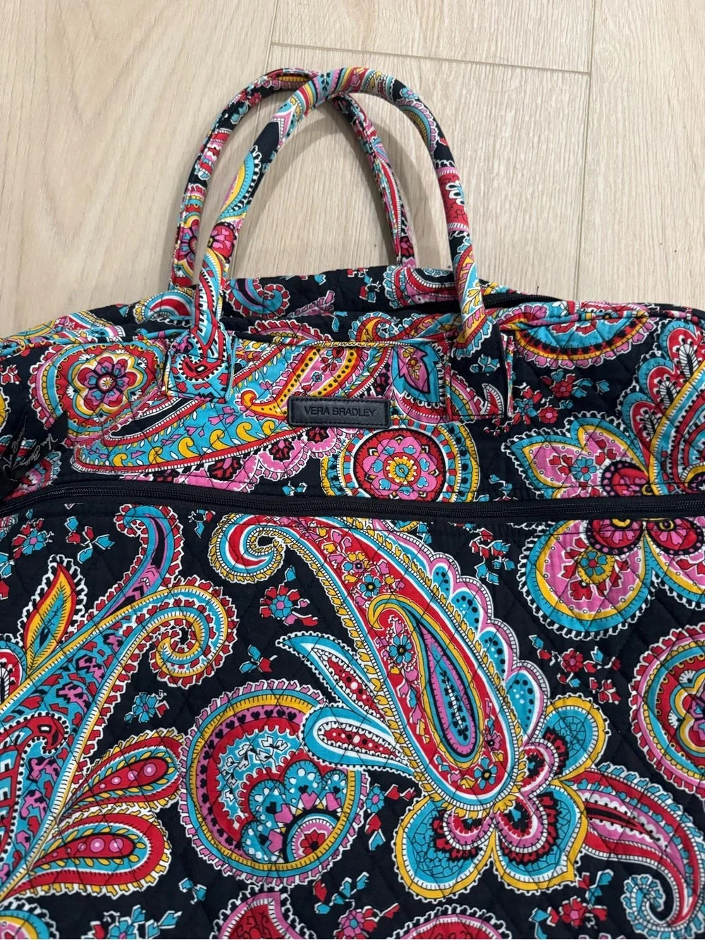 Vera Bradley Grand Traveler Parisian Paisley Quilted Travel Tote Bag